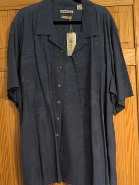 Batik Bay Silk Embossed Button-Up Shirt